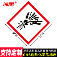冰禹 GHS危险化学品标签 BY-8027 不干胶 5*5cm GHS-1 1个