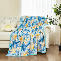 红蜻蜓云丝绒盖毯-花海