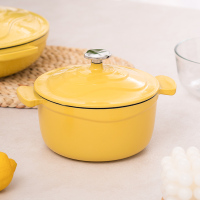 归.禾器 梯田珐琅炖锅-苏梨黄20cm