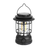 飞图乐 二合一太阳能USB充电露营灯 曜石黑LYD0202