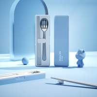 独角犀Rhino.life 豪华便携餐具6件套 云霄蓝 TD50100301.