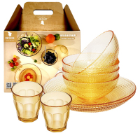 REVERE波点耐热玻璃餐具8件套RWU-8BD-JLB/YK.