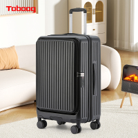 途帮(TOBOOG)商务前开密码登机箱661 黑色20寸