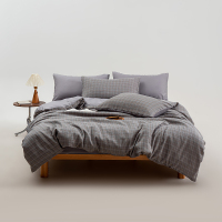 无印良品舒适四件套亲肤棉床品套件简约设计透气防螨抗菌床上四件套