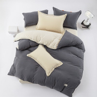 无印良品纯棉四件套床上用品简约设计亲肤舒适透气床品套件