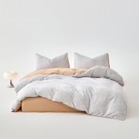 无印良品四件套冬暖夏凉亲肤纯棉床品套件简约设计抗菌防螨透气舒适卧室