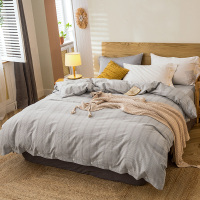 无印良品四件套纯棉亲肤抗菌冬夏通用床品套件简约设计大码舒适睡眠选择