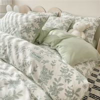 无印良品高品质全棉床品套件简约设计四季适用透气舒适四件套