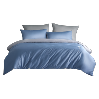 水星家纺四季床盖式四件套斜纹棉质200x230cm活性印花设计简约大方适用1.5m床