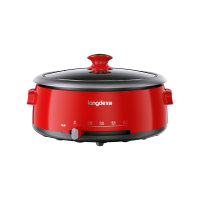 龙的智能电火锅LD-HG4136 1360W大功率4升大容量机械式控制时尚设计火锅家电