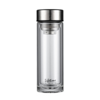 YOTU 茶水分离双层透明璃杯 300ml