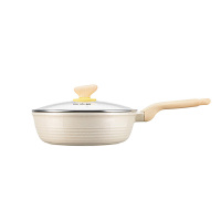 炊大皇(COOKER KING)网红大白聚油不粘深煎锅JG26DB-H 26cm白色