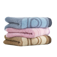 洁丽雅(grace) 8992 简爱纯棉舒适毛巾 兰色+紫色+棕色 76*35cm