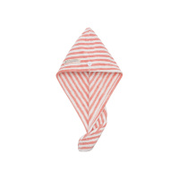 洁丽雅(grace) W1228 AAA抗菌防螨干发帽条纹粉 25*65cm