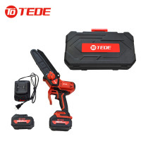 TEDE 锂电无刷充电式大功率10寸单手锯 4.0Ah 两电一充 YD-6210 套