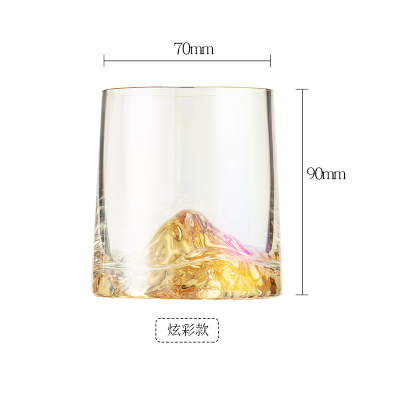 个杯堂 金山-炫彩威尔对杯 24K水晶玻璃杯水杯 2杯/套