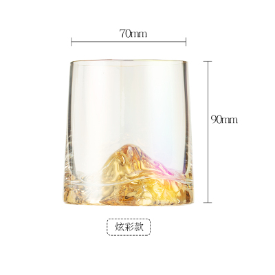 个杯堂 金山-炫彩威尔对杯 24K水晶玻璃杯水杯 2杯 /盒