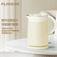 飞科(FLYCO)电热水壶1.5L大容量烧水壶养生304不锈钢内胆便携式双层防烫1800W大功率 EK3702