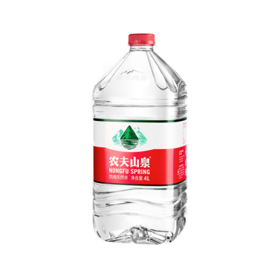 农夫山泉 饮用水 饮用天然水 透明装4L*6桶 整箱装 桶装水30箱起订