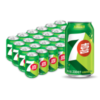 百事可乐 七喜 7up 柠檬味百事可乐汽水碳酸饮料整箱 330ml*24听 百事出品 24听/箱