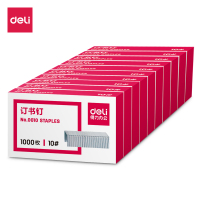 得力(deli)10#订书钉 1000枚/盒 10盒装 办公用品 0010