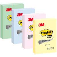 3M 便利贴 便条纸/报事贴/便签纸/便签本 合宜系列 办公用品 4本装彩色多色套装 656B-4P