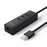 绿联 USB2.0分线器 扩展多接口一拖四多功能 集线器带供电苹果华为笔记本电脑 4口USB2.0分线器(0.5米)