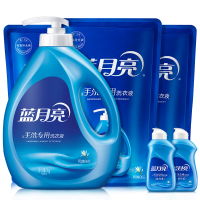 蓝月亮风清白兰手洗洗衣液1kg瓶+袋装1kg×3+旅行装80g×2
