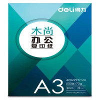 得力Z7506木尚复印纸A3-70g-4包(白色)4包/箱(箱)
