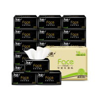 洁柔 纸面巾(Face黑软抽)130抽3层(18包装) BR204-18E 单位:箱