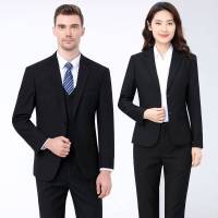 七匹狼(SEPTWOLVES) 男女西服套装修身职业正装 80%羊毛 尺码S-5XL 藏青色 黑色 灰色