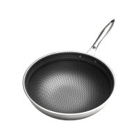 钰春鹏 304不锈钢炒菜锅 30cm /1个