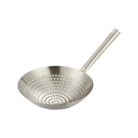 钰春鹏 不锈钢圆孔洞勺漏瓢焯水捞勺 28*39cm /1把