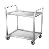 钰春鹏 不锈钢(双层款)置物架带轮移动款收碗车 950*500*950mm /1个