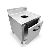 钰春鹏YCP-SCT 不锈钢收残台车 900*760*800+100mm/1个