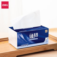 得力(deli)臻韧MH3130-01盒抽3层130抽(白)(3盒/提)