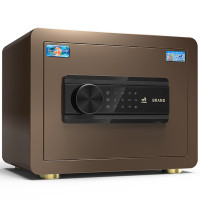 虎牌保险柜 25cm全钢防盗床头保管柜电子密码办公保险箱 博瑞系列 咖啡金