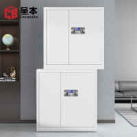 呈本CB-G5保密文件柜 M103国保密码锁 分双节资料柜钢制带锁储物柜员工柜 防盗铁皮柜 灰白色