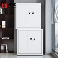 呈本CB-GZ5保密文件柜 M158国保指纹锁 分双节资料柜钢制带锁储物柜员工柜 防盗铁皮柜 灰白色
