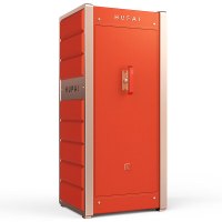 虎牌保险柜家用办公大型指纹密码国标认证豪华防盗柜带摇表器收纳抽屉高端保险箱 150cm 爱马仕橙