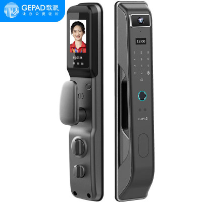 指纹锁 歌派/Gepad G5S 密码解锁, 手机APP, 指纹解锁, 钥匙解锁 执手式 灰色