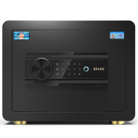 虎牌(tiger)保险柜指纹密码免钥匙保管柜全钢防盗床头保险箱可入墙入柜 博瑞系列 25cm 钢琴黑