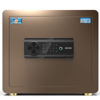 虎牌(tiger)保险柜指纹密码免钥匙保管柜全钢防盗床头保险箱可入墙入柜 博瑞系列 35cm 咖啡金