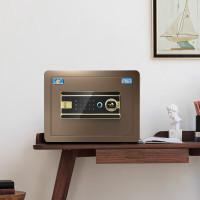 虎牌(tiger)保险柜指纹密码WiFi保险箱全钢防盗可嵌入衣柜保密保管柜 博瑞系列 35cm 咖啡金