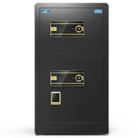 虎牌(tiger)保险柜双门电子密码保险箱全钢防盗可入墙保密保管柜 博瑞系列 80cm 钢琴黑