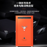 虎牌(tiger)保险柜家用办公大型指纹密码国标认证豪华防盗柜收纳皮革抽屉柜100cm天穹系列霞光橙[定制款]