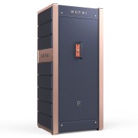 虎牌(tiger)保险柜家用办公大型指纹密码国标认证豪华防盗柜带摇表器收纳抽屉高端保险箱 180cm 春江蓝