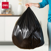 得力(deli)垃圾袋9576黑(10只/卷,1卷/包)