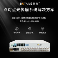 博扬(BOYANG)多业务光端机 PDH光端机 16E1+8路百兆物理隔离网 单纤40KM SFP(LC) 双电源 1对
