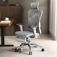西昊人体工学电脑椅 M57B-302/灰框灰网/单背/3D扶手/固定座/3级/钢脚/脚踏(张)